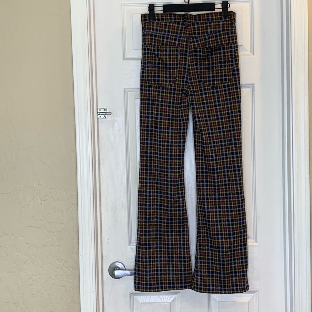 American Eagle Knit High-Waisted Kick Boot Plaid Pant Size 2 - Picture 9 of 9